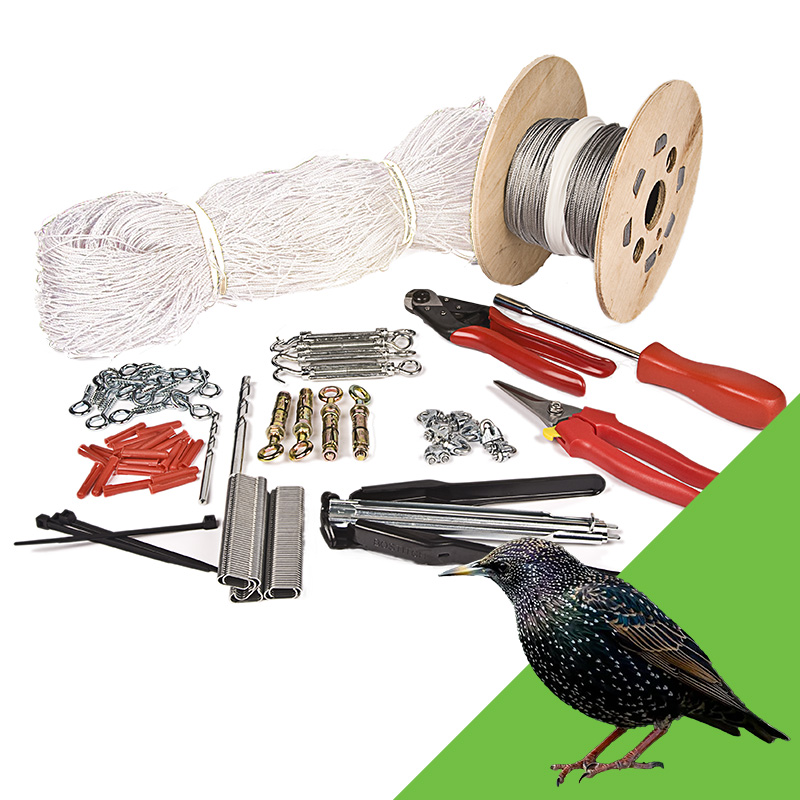 28mm Starling Netting Kit Complete For Masonry 10m x 10m